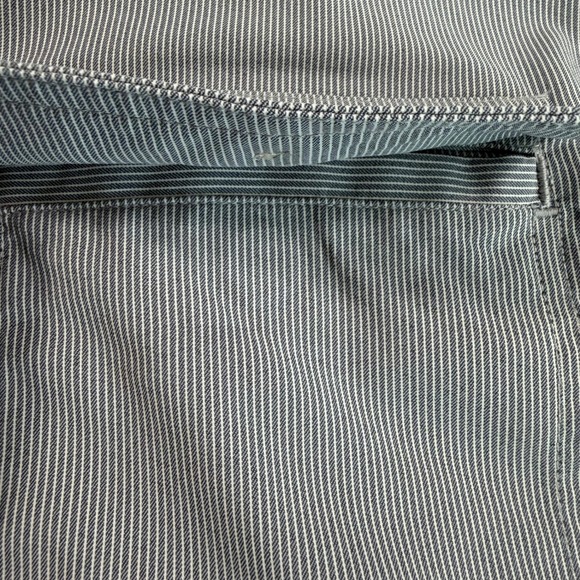 PONCHO Mens 3XL Regular Fit Striped Short Sleeve Shirt Magnetic Pockets EUC - Picture 12 of 15